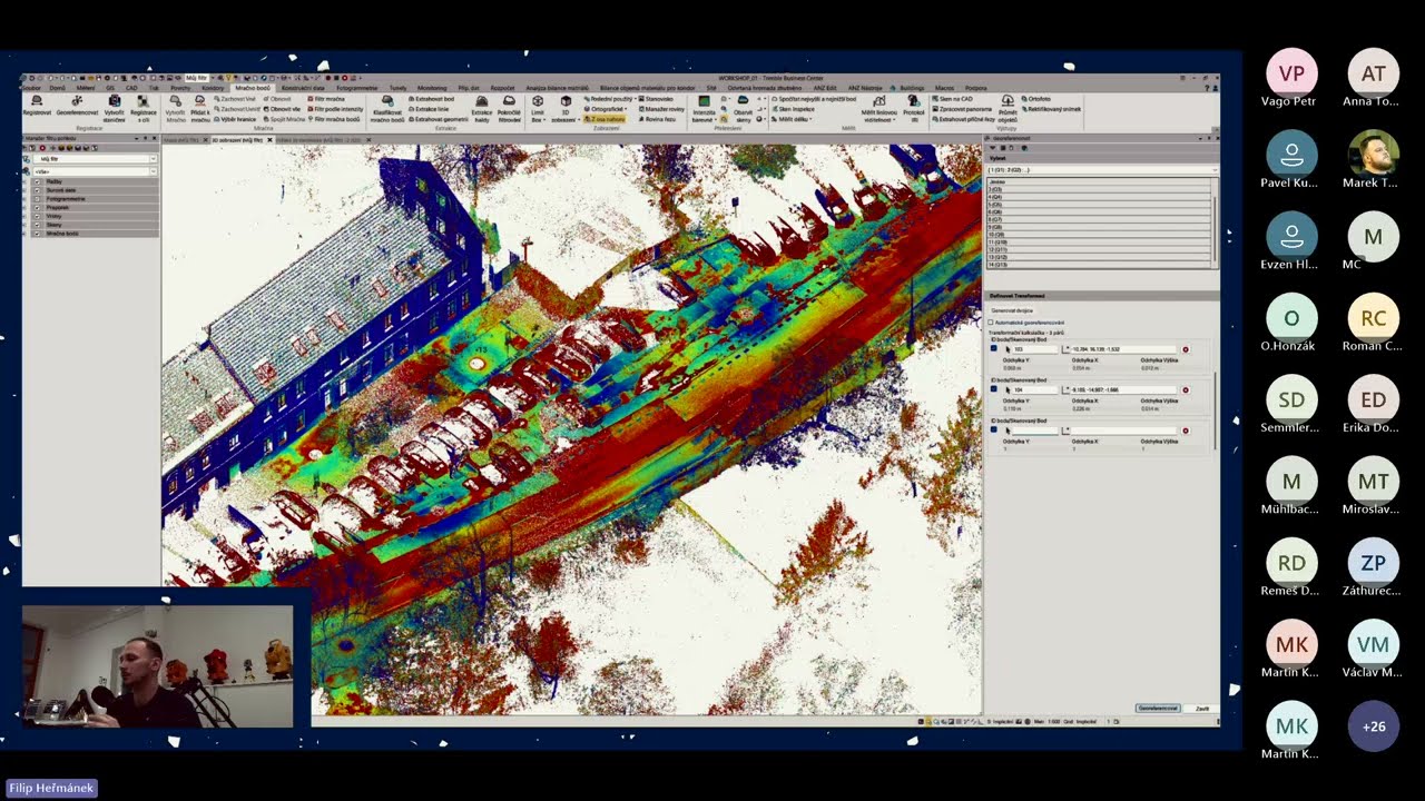 Software Trimble Business Center - základní práce s naskenovanými daty + modul Buildings