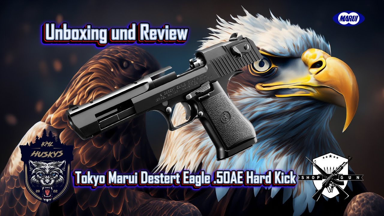 Unboxing und Test Tokyo Marui Desert Eagle 50ae #TEAMKMLHUSKYS #softair