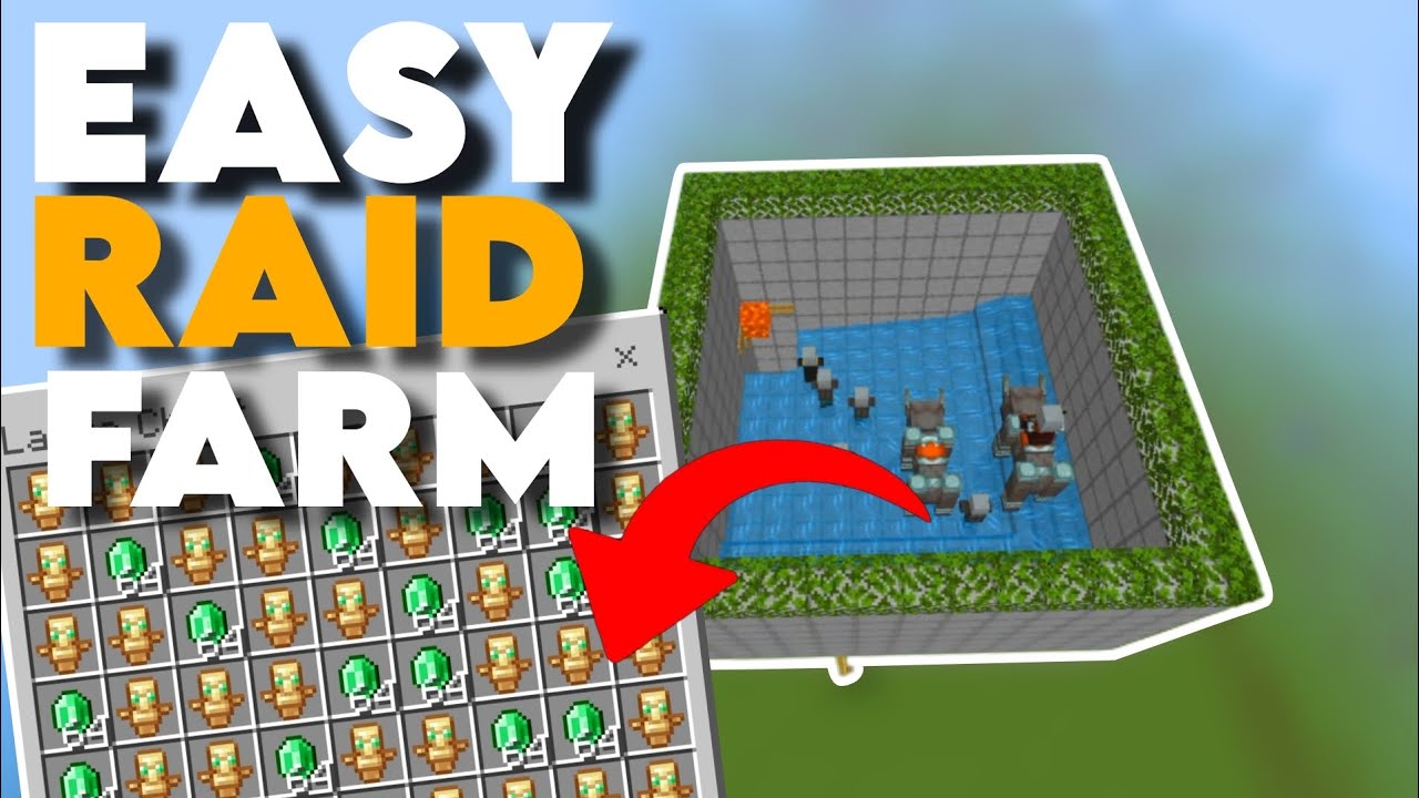 Easy RAID FARM Minecraft bedrock and pocket edition 1.21