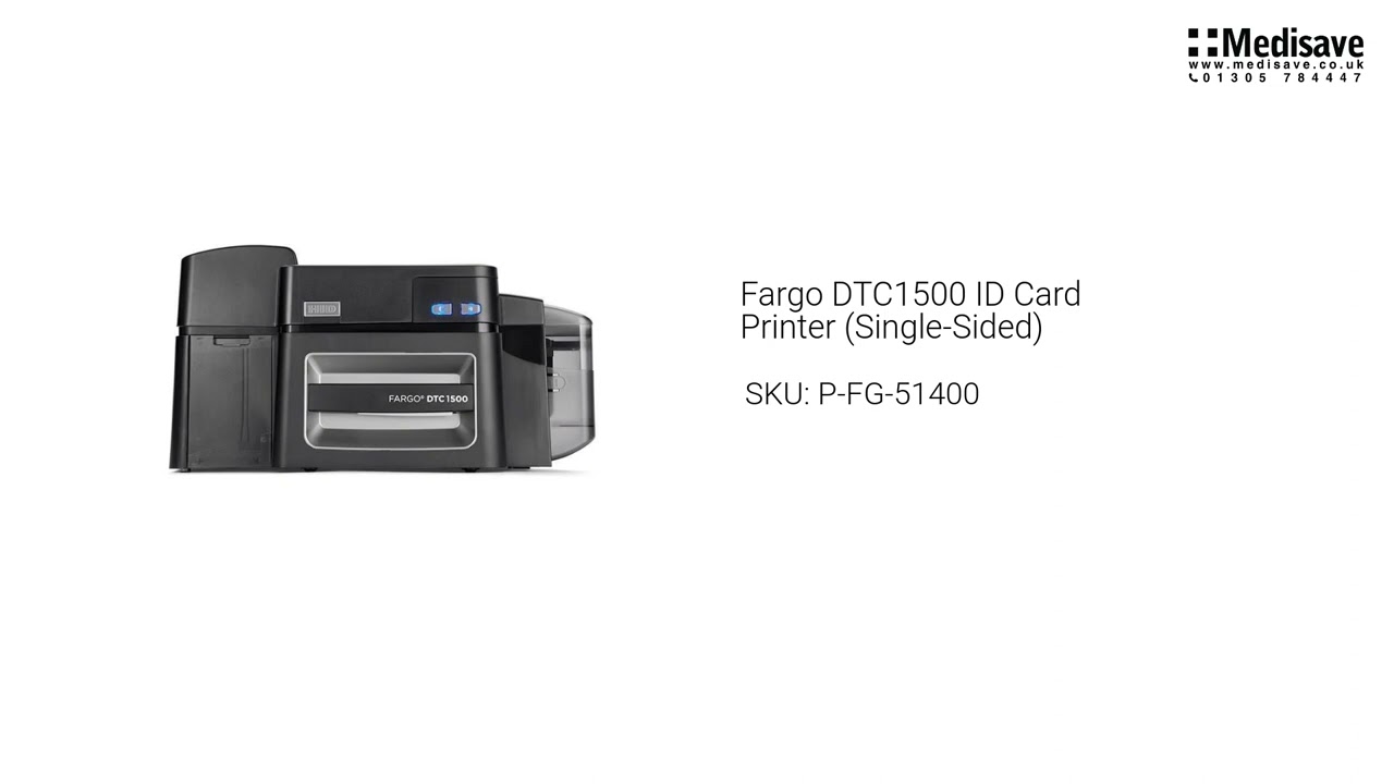 Fargo DTC1500 ID Card Printer Single Sided P FG 51400