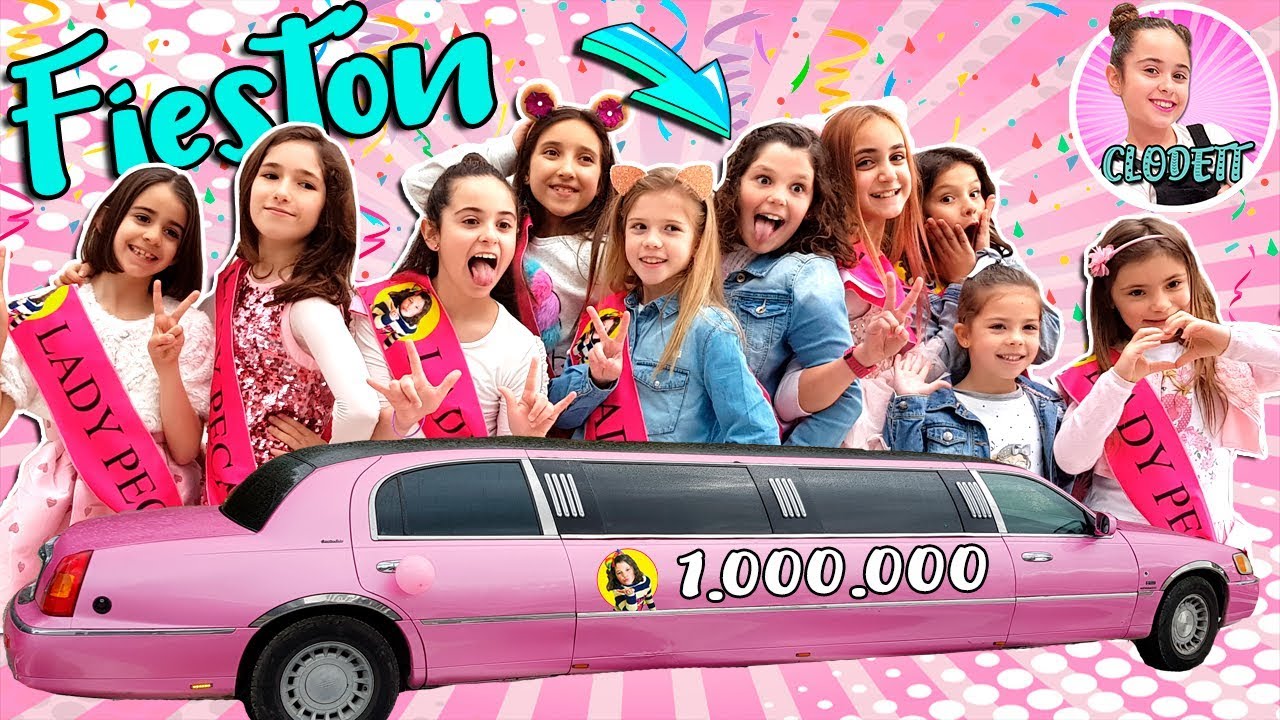 CELEBRAMOS el MILL&Oacute;N de SUSCRIPTORES de LADY PECAS: AMIGAS YOUTUBERS, LIMUSINA rosa y REGALOS!!
