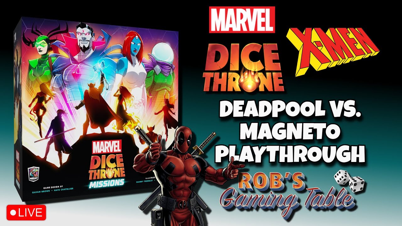 Marvel Dice Throne Missions Solo Playthrough (Deadpool vs. Magneto)