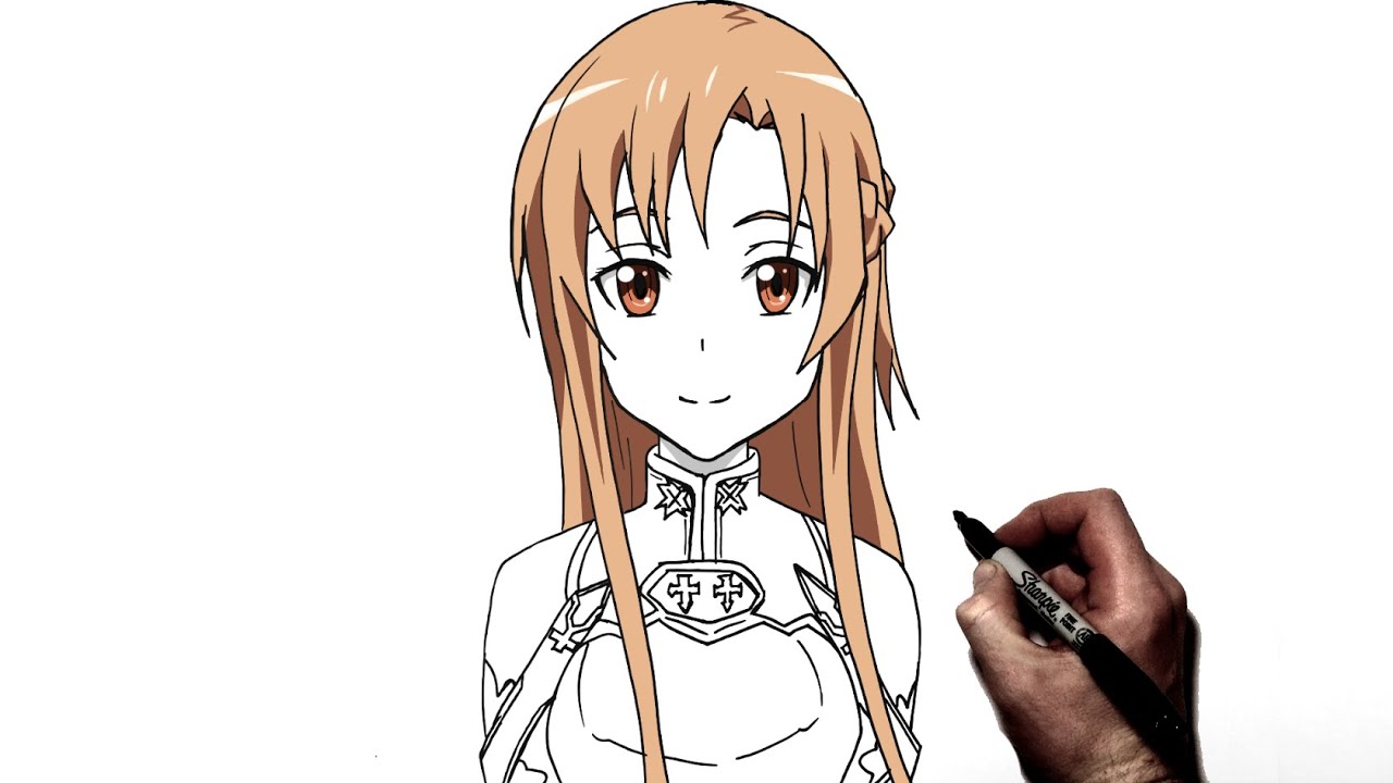 How To Draw Asuna | Step By Step | Sword Art Online