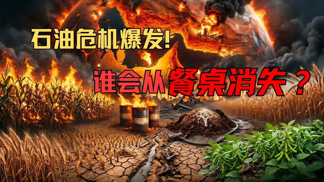 不止石油危机！高油价绞杀四大主粮：玉米乙醇抢疯、小麦变饲料、水稻补贴崩、大豆逆天改命！粮食末日已来？