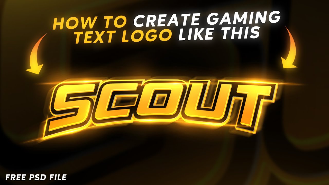 How To Make Esports Text Logo in Photoshop || Gaming Text Logo Tutorial