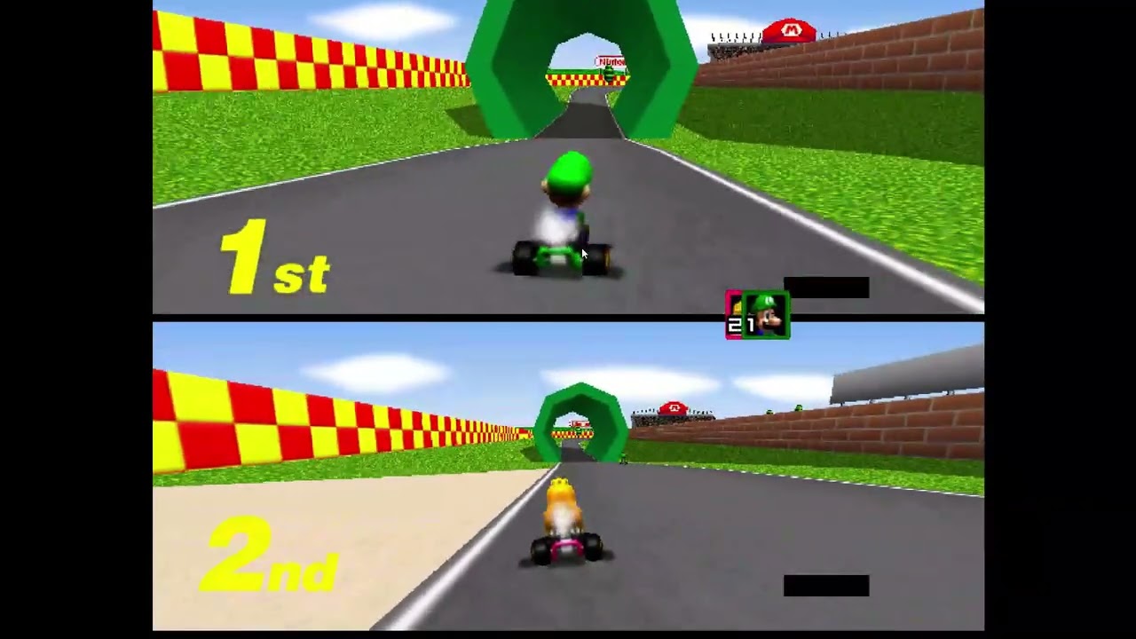 Mario Kart with the kid