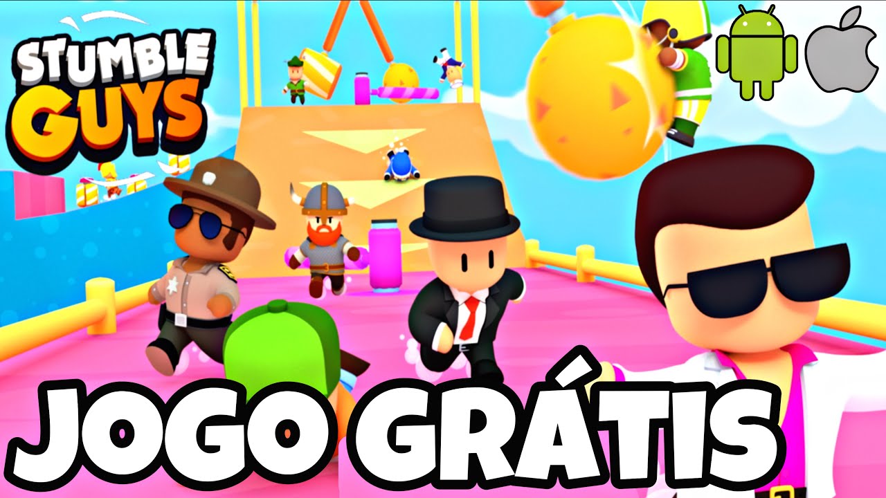 STUMBLE GUYS JOGO MUITO TOP BATTLE ROYALE GRÁTIS PRA ANDROID E IOS! PETER GAMES