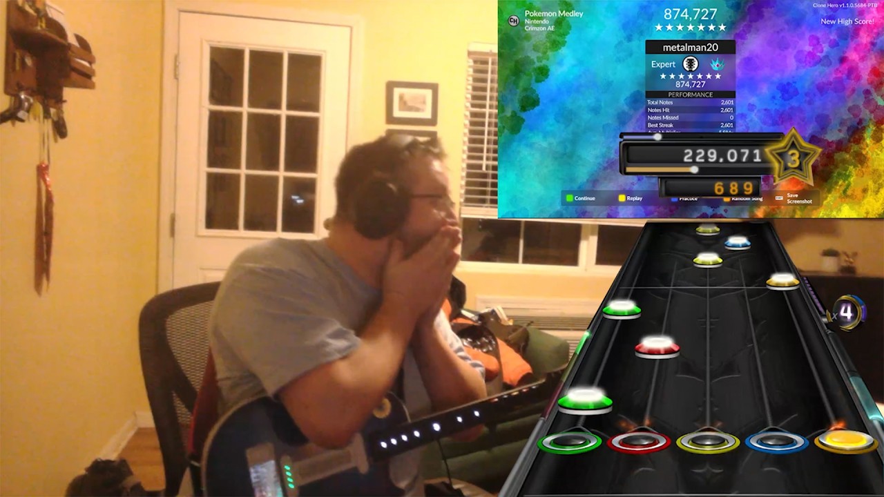 I JUST GOT MY LONGEST FC RUN IN ANY 5 FRET RHYTHM GAME!!!!!!!  Pokemon Medley FC!!
