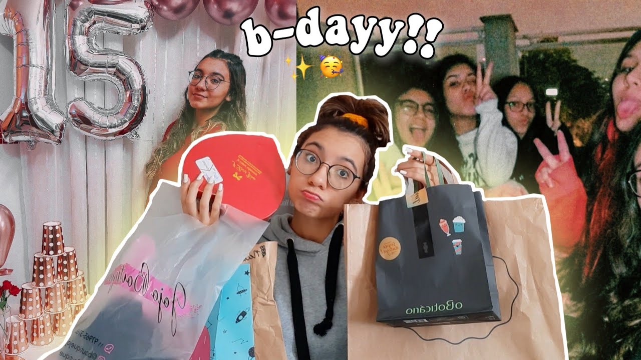 vlog do meu aniversário de 15 + presentes 🥳💘