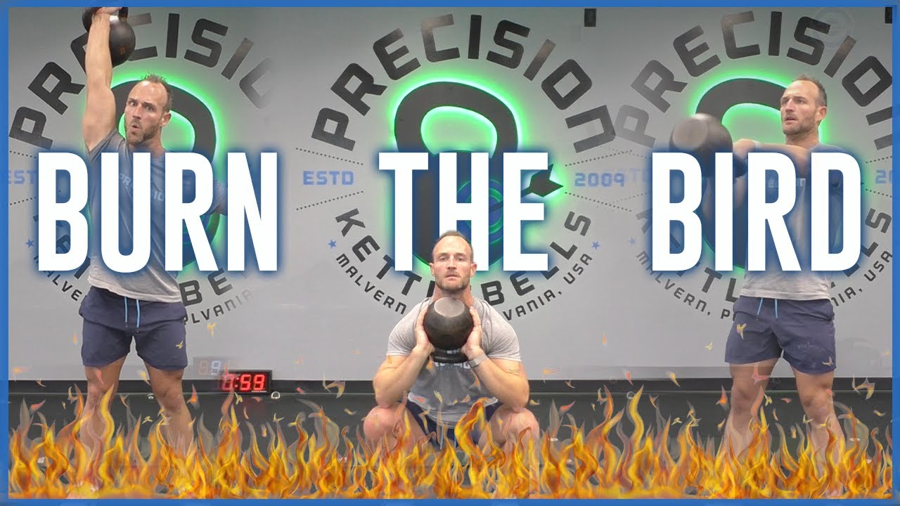 Burn The Bird Cardio & Core Kettlebell Workout | 1 Kettlebell and Grit