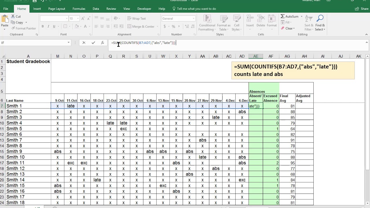 Excel - Функция COUNTIFS с несколькими критериями и логикой OR