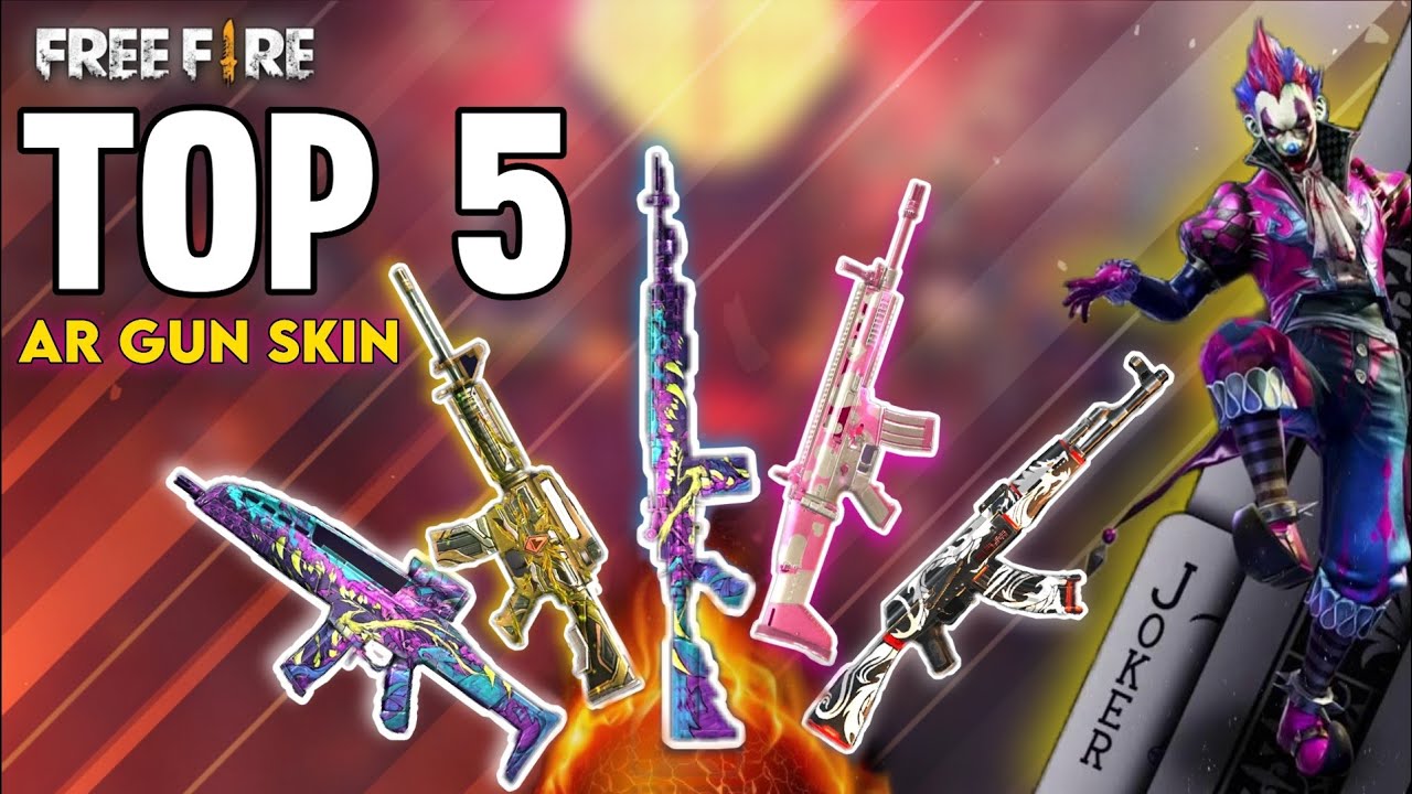 Top 5 Ar Gun Skin in Free Fire // Best Ar Gun Skin // FF NIGHT GAMER