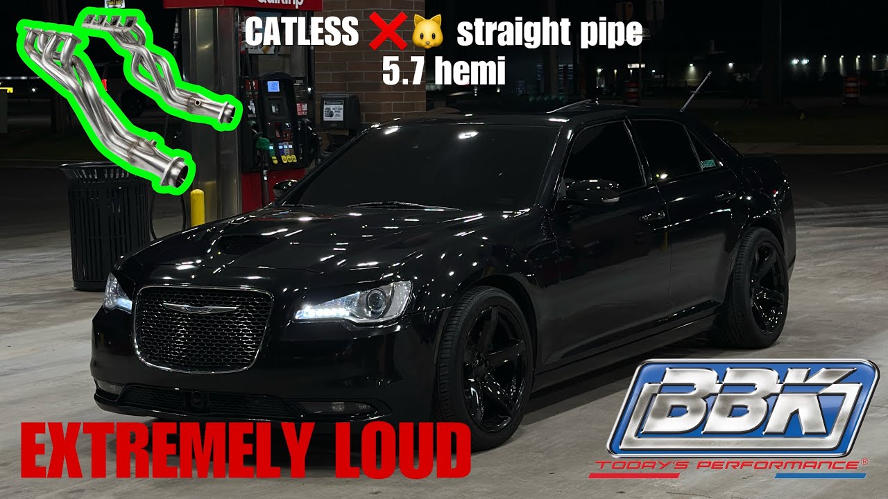Установка коллекторов BBK с длинной трубой на мой Chrysler 300 Hemi 2015 года выпуска **ОЧЕНЬ ГРО...