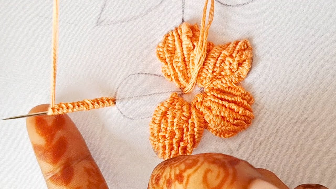 Simple and stunning flower hand embroidery tutorial, kadai dejan, Hand embroidery
