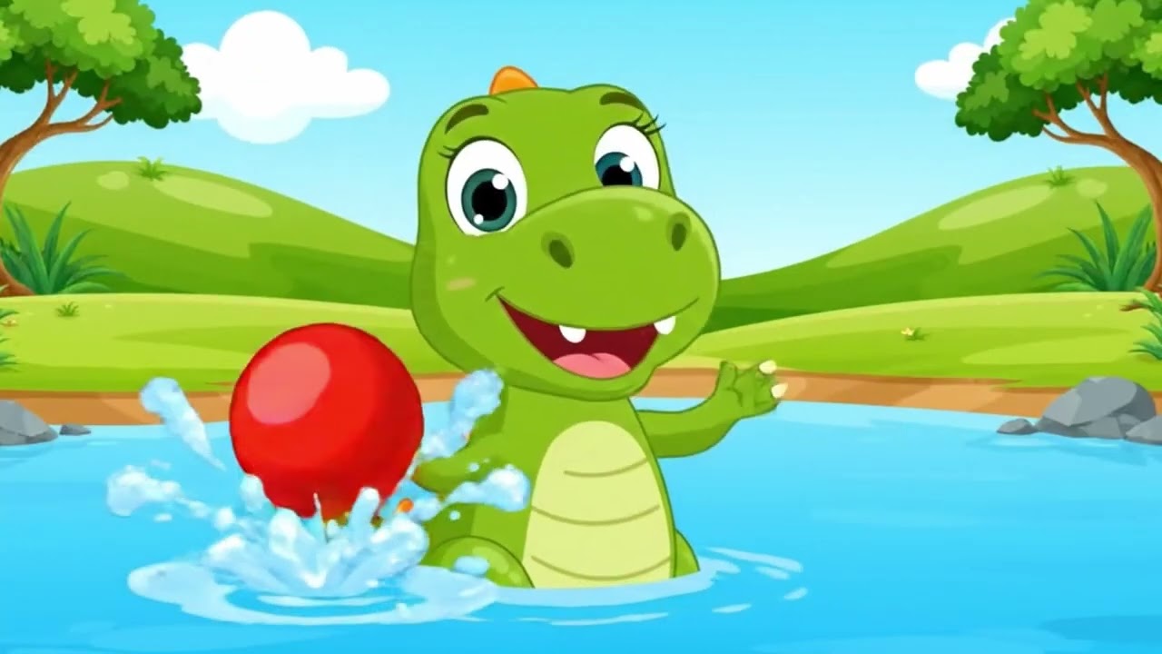 Dinuś nad Jeziorem 🦕 Piosenka dla Dzieci o Dinozaurze
