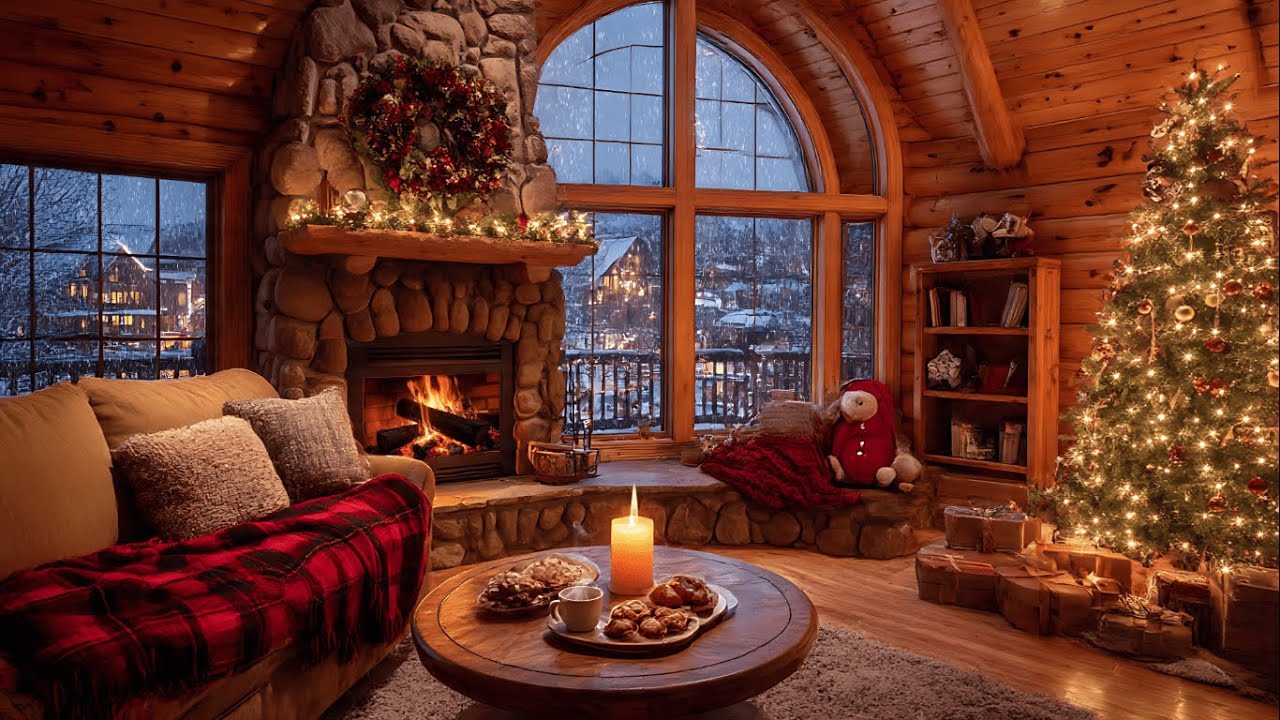 Fireplace Christmas Comfort with Soothing Relaxing Instrumental Sounds for Quiet Nights