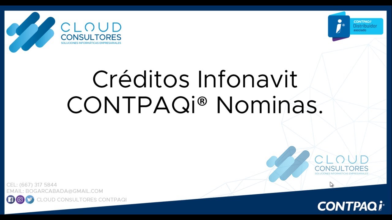 CONTPAQi NOMINAS CREDITO INFONAVIT
