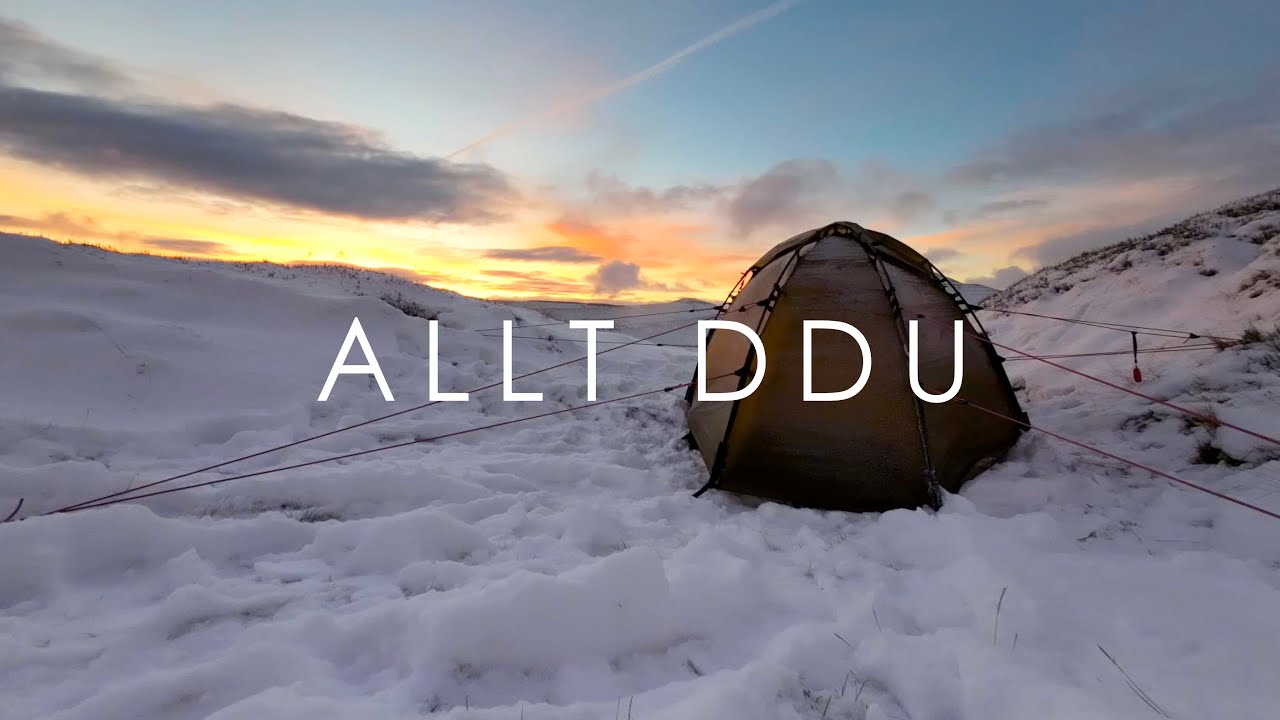Allt Ddu - snowy hike and wild camp in Arctic air over Wales with perfect espresso and pristine snow