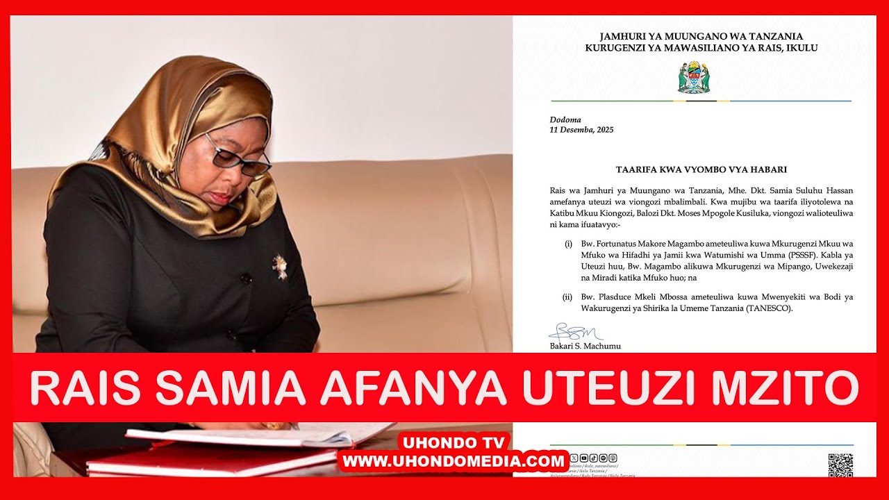 RAIS SAMIA AKASIRIKA,AFANYA UTEUZI MZITO,HAWA HAPA VIGOGO WAZITO WALIOTEULIWA
