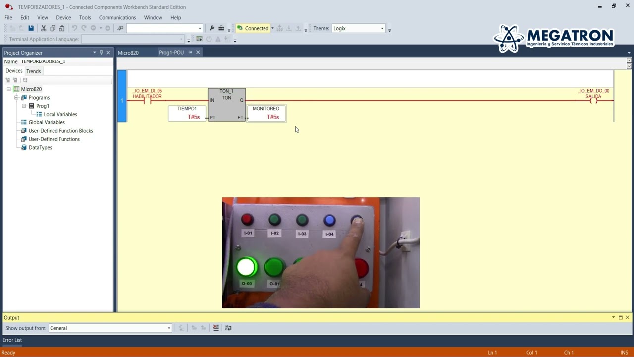 Tipos de temporizador, MICRO 800 - Curso PLCs-VDF-HMI - Allen Bradley - MEGATRON INGENIERIA