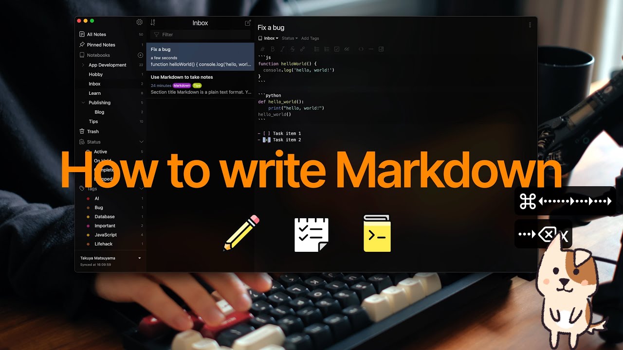 Учебное пособие Inkdrop, часть 1 &mdash; Как писать заметки в Markdown