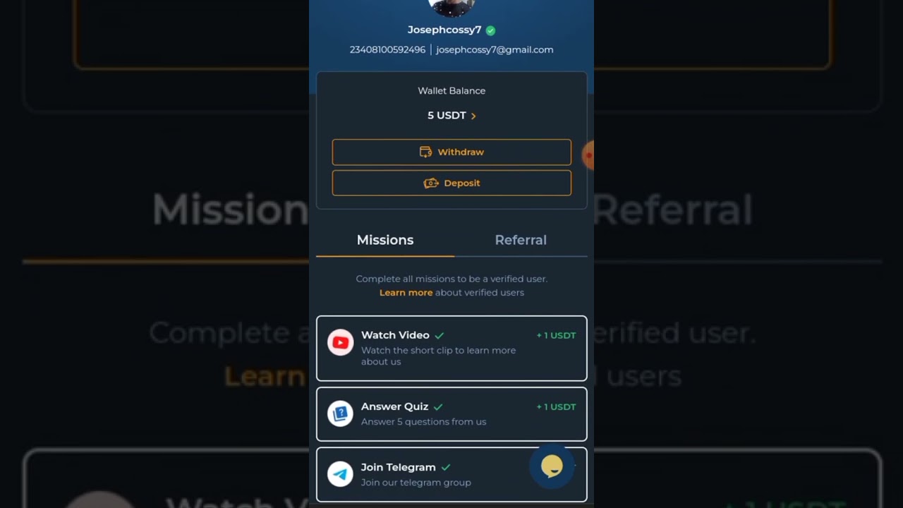 free usdt earning site 2023 #shorts