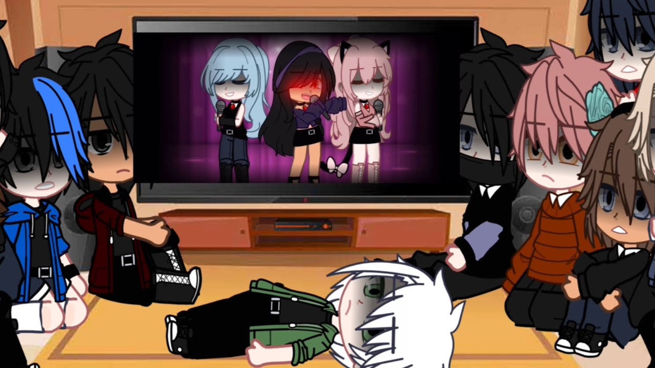 the boys react to aphmau, katelyn and Kawaii chan~//gacha club//APHMAU SMP//reaction video//READ DES