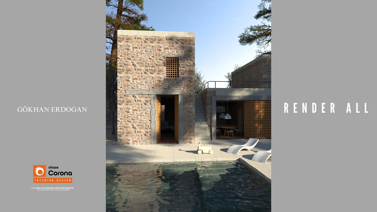 3ds Max + Corona ile İleri Seviye Dış Mekan Render Eğitimi Yazlık Ev