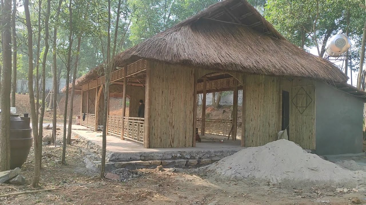 Quy trình làm 1 Nhà tre trúc uốn cong cho Nhà hàng, homestay siêu DỄ | Nội thất tre trúc Ngọc Dương