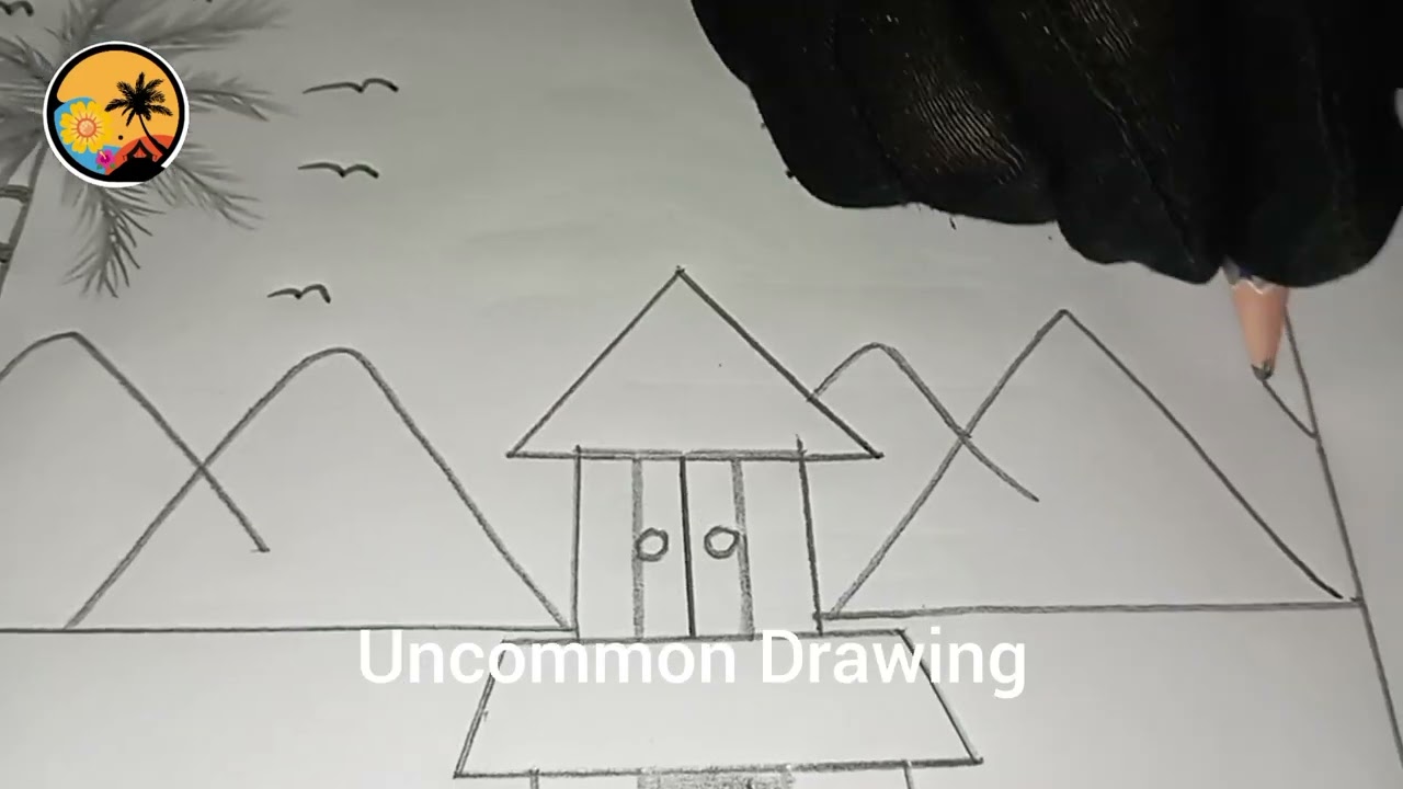 easy scenery drawing with circleeasy drawing circle scenerysketch drawing scenery scenery drawing