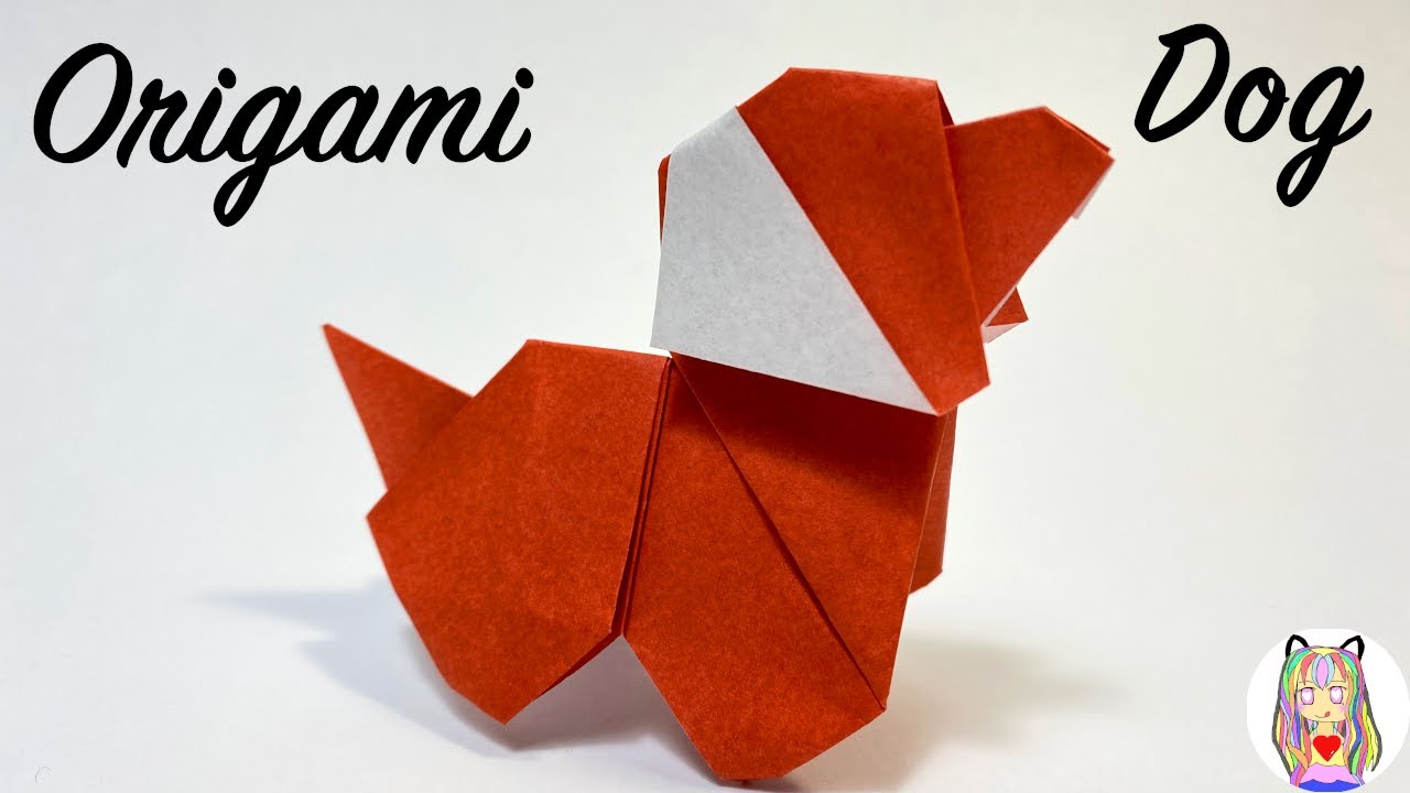 【おりがみ】立体的な犬の簡単な折り方★Dog Origami ふわりーちゃん❤️