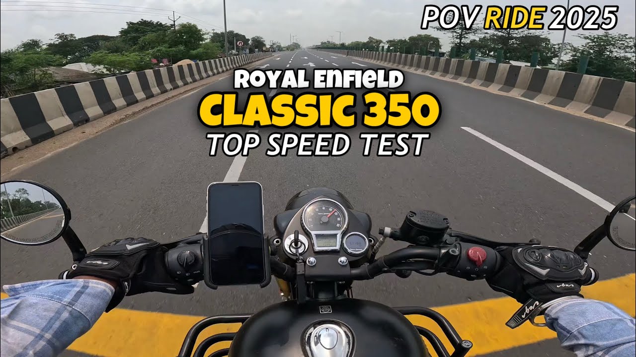 Classic 350 Top Speed Test 2025❤️ | Royal Enfield Stealth Black🔥 - Highway Ride at High Speeds!