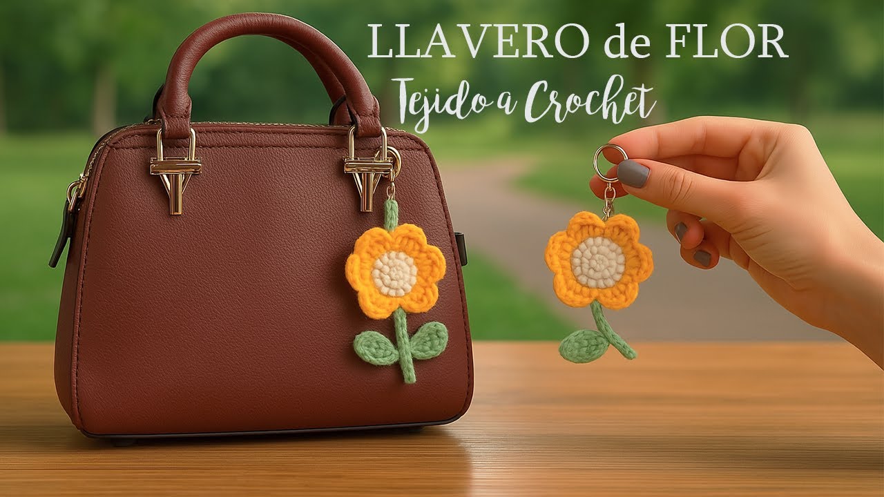 Tu mochila pide esto: FLOR TEJIDA para llavero 🌻🔥🔑- CREATIVA MIX