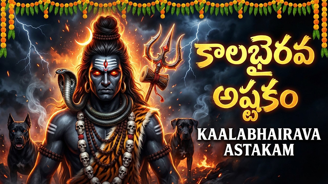 KALABHAIRAVASHTAKAM 🕉️🔱| Kala Bhairava Ashtakam Telugu | Powerful Shiva Stotram
