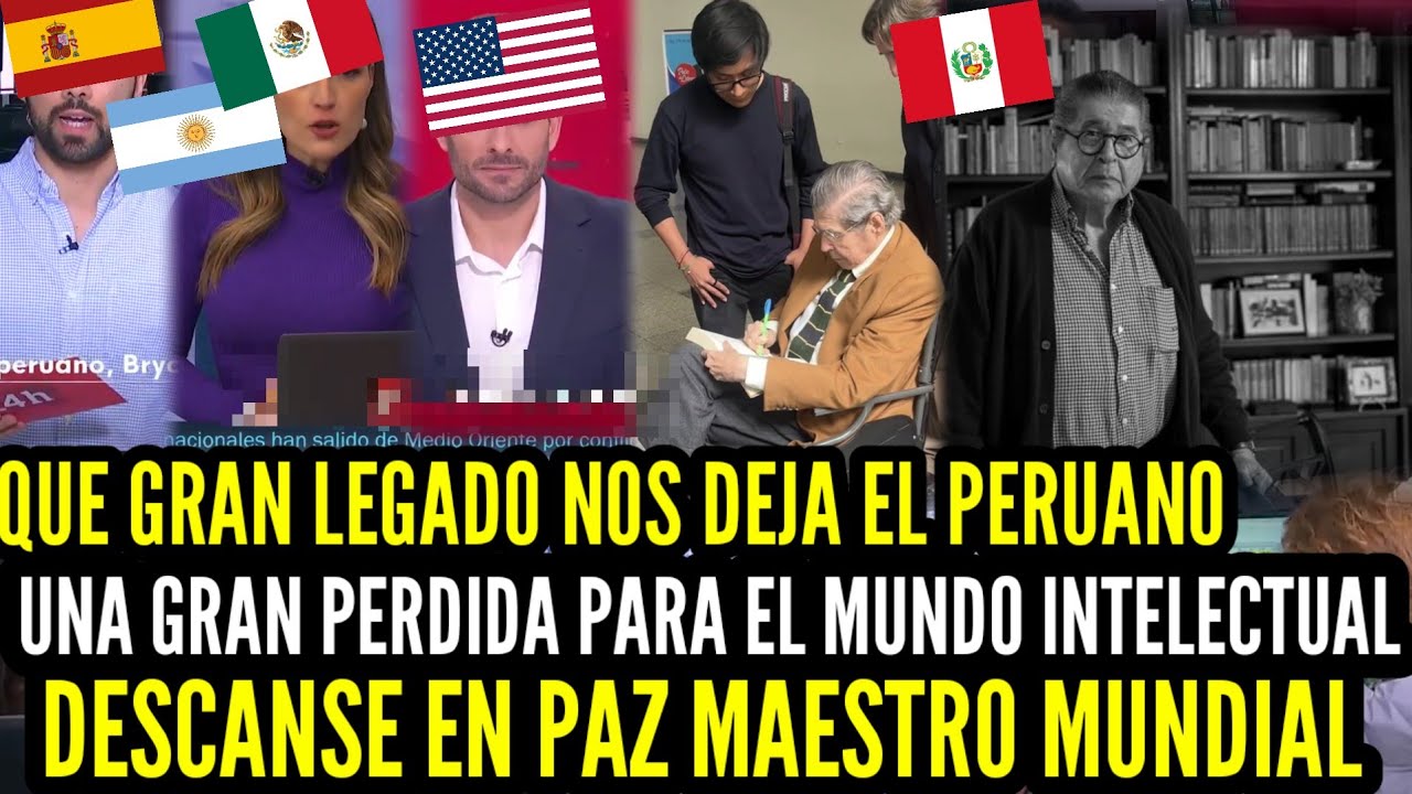 ¡DESCANSE, GENIO PERUANO! 🥺 EL MUNDO ASÍ DESPIDE al GRAN Alfredo Bryce Echenique