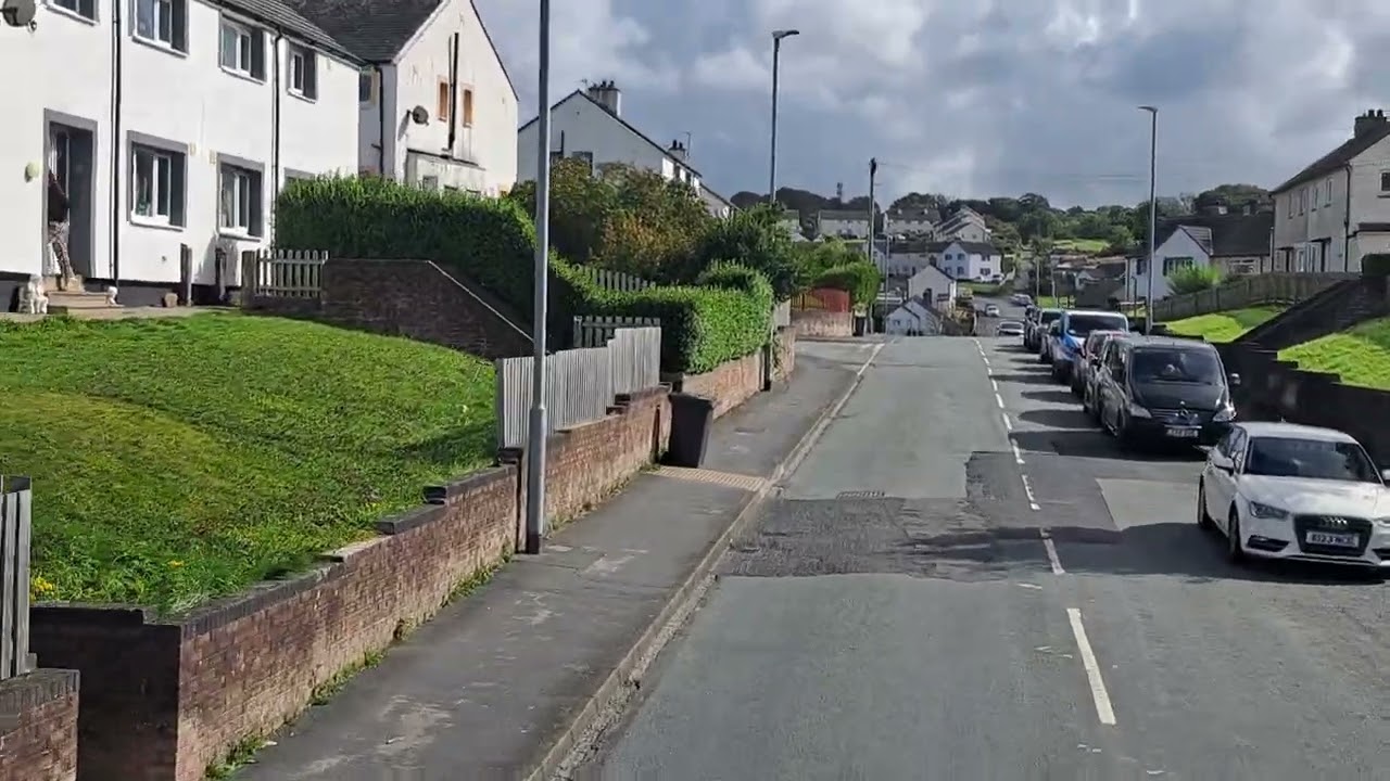 Short Bus Ride Ewanrigg Rd, Maryport, Cumbria to Elbra Chippy on 15221 12.9.25