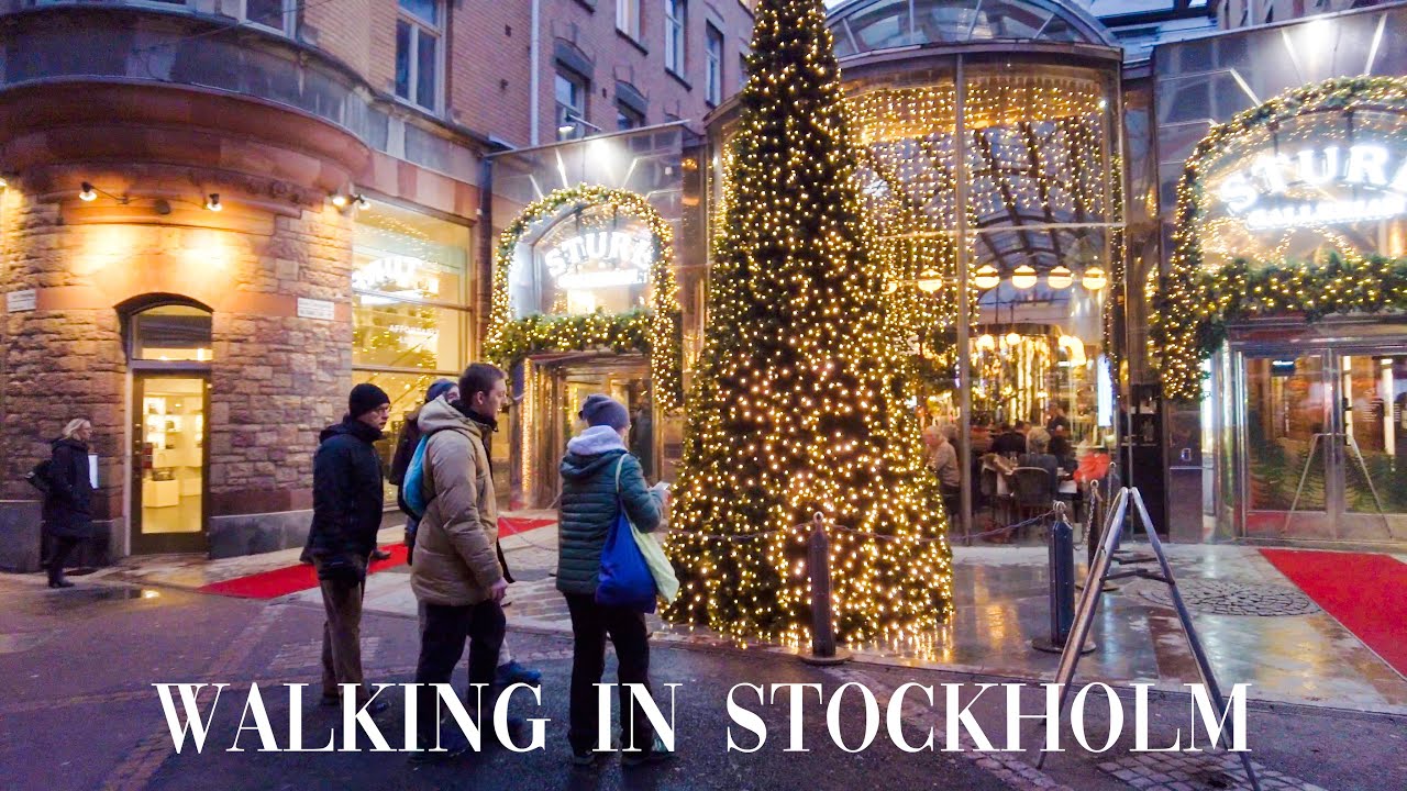 Walking in Stockholm, Sweden - Downtown City Evening Stroll