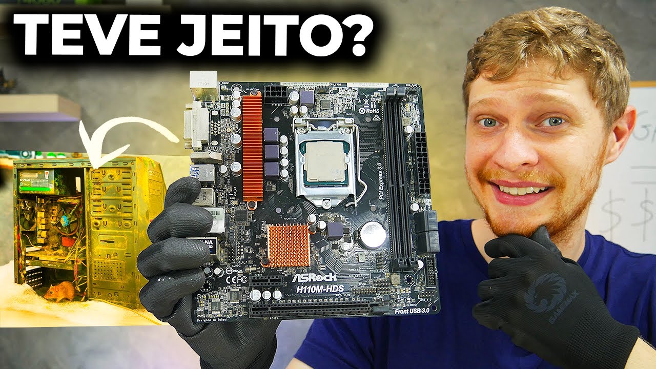 A PLACA MÃE DO PC GAMER DE R$700 DO MERCADO LIVRE VOLTOU A FUNCIONAR? LIMPEZA E TESTE…