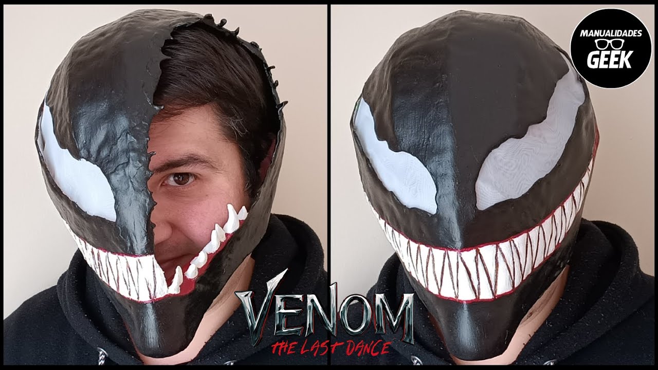 Cómo hacer 2 Máscaras de Venom hechas de Cartón DIY /Manualidad de Halloween Venom 3 The Last Dance
