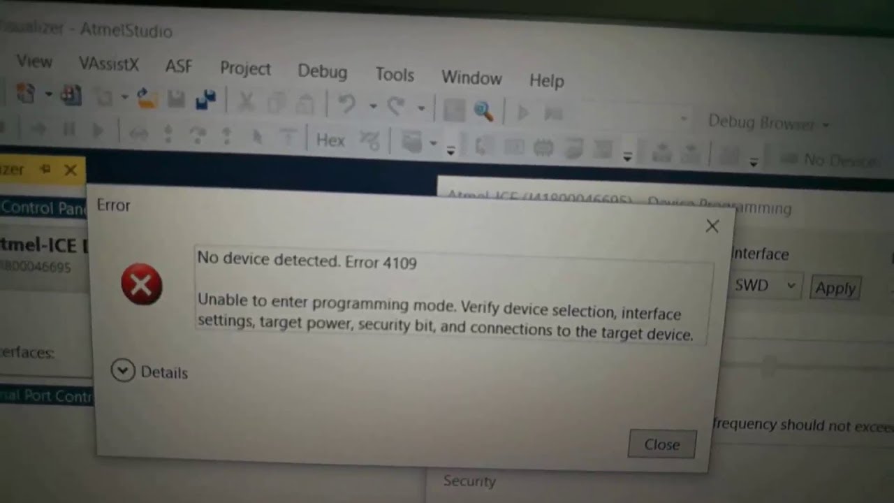 DC Voltage and Current Sensor with CANBus Output Project Part 10 - User Menu and Atmel ICE Fail