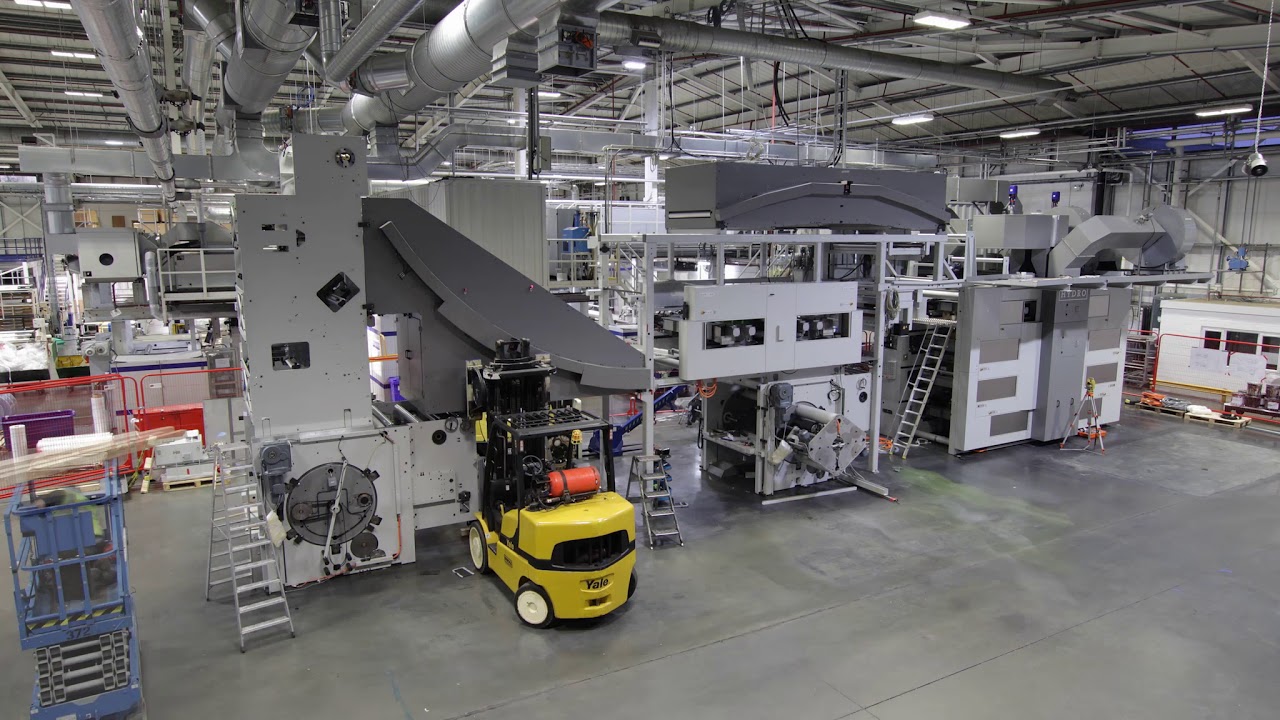 New Allstein flexo press installation 2018, Roberts Mart