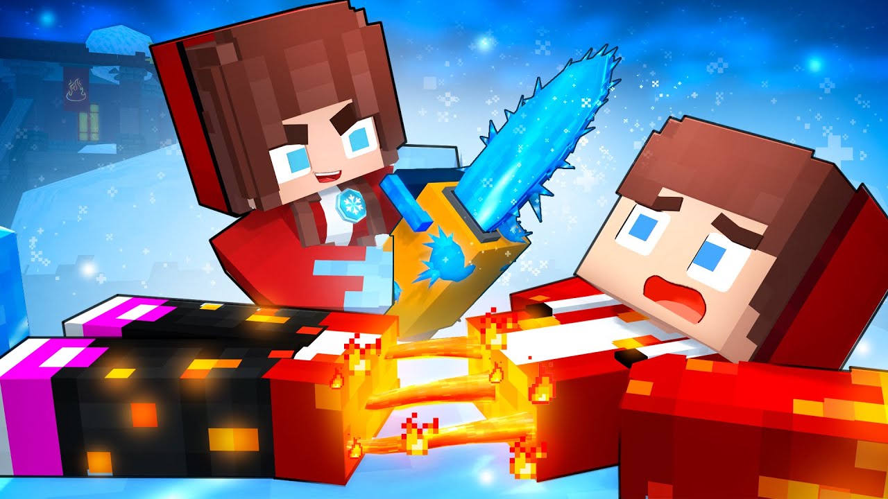 Fire JJ and Crazy JJ`s FROZEN Girl - Maizen Minecraft Animation