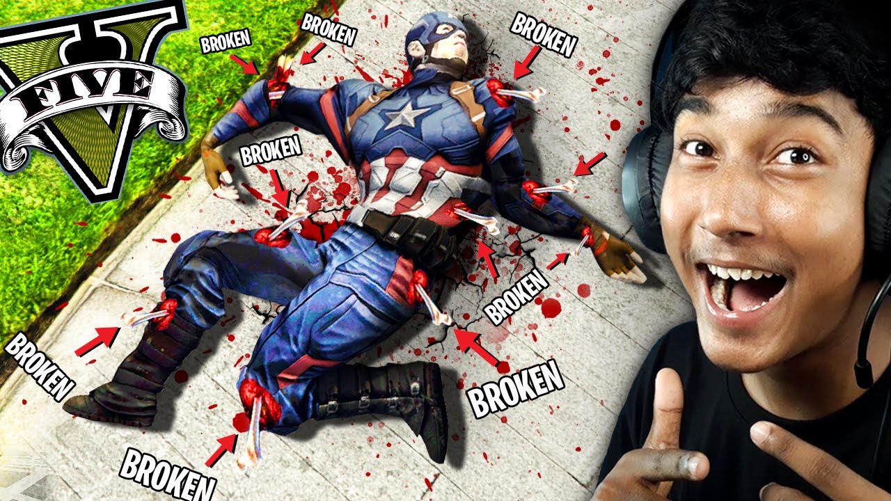 GTA V : CAPTAIN AMERICA Breaking HIS EVERY BONE || GTA V Bangla GAMEPLAY || Narin The Gamer