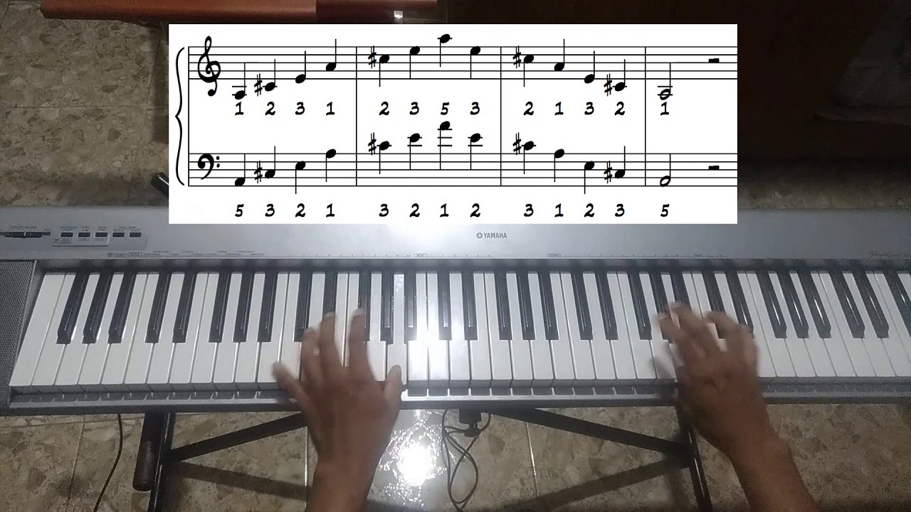 DIGITACION DE ARPEGIOS DE LAS 12 TONALIDADES EN FUNDAMENTAL (Tutorial piano)