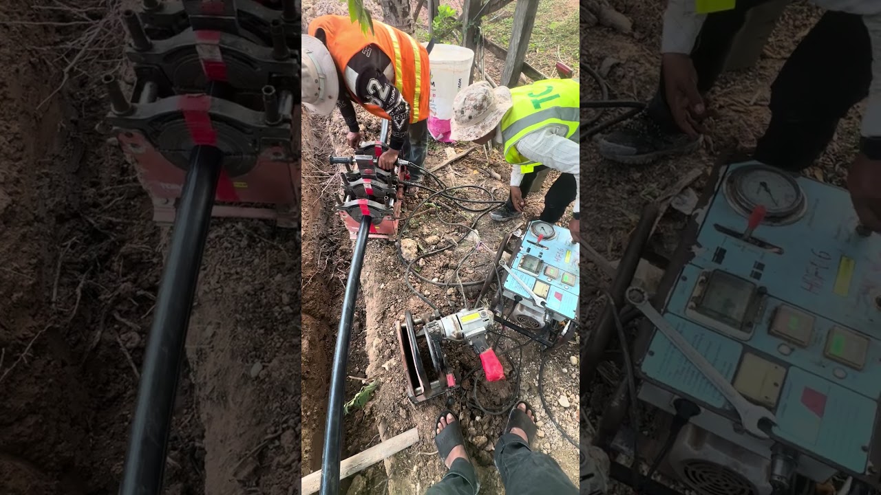 HDPE pipe connection 