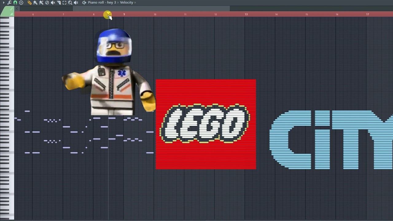 What Lego City Sounds Like, a man has fallen into the river - MIDI Art