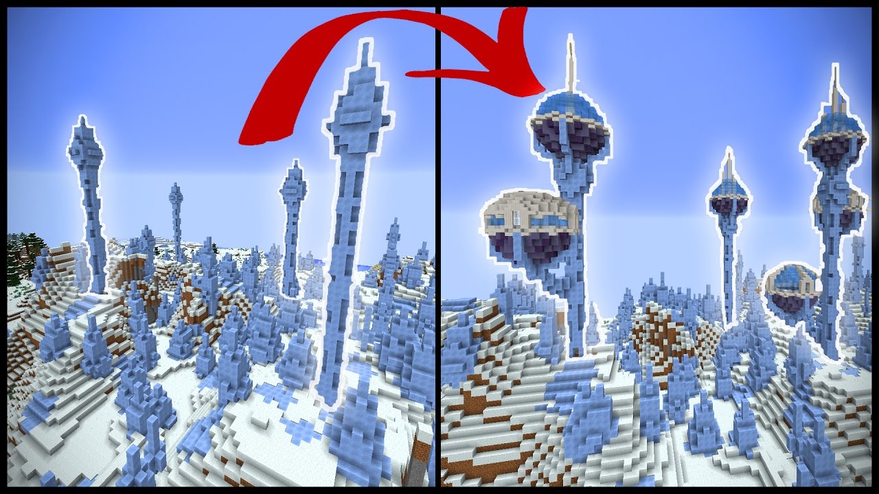 Let's Transform Minecraft ICE SPIKES!