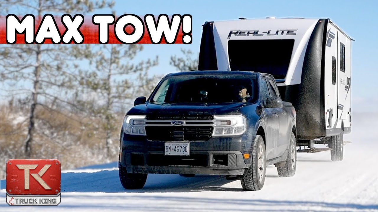 Ford Maverick Travel Trailer Towing Test - How Ford's New Compact Handles at Max Tow Weight!