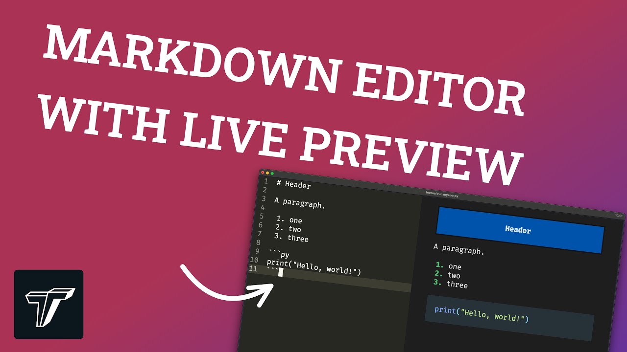 How to create a Markdown editor with live-preview in Textual