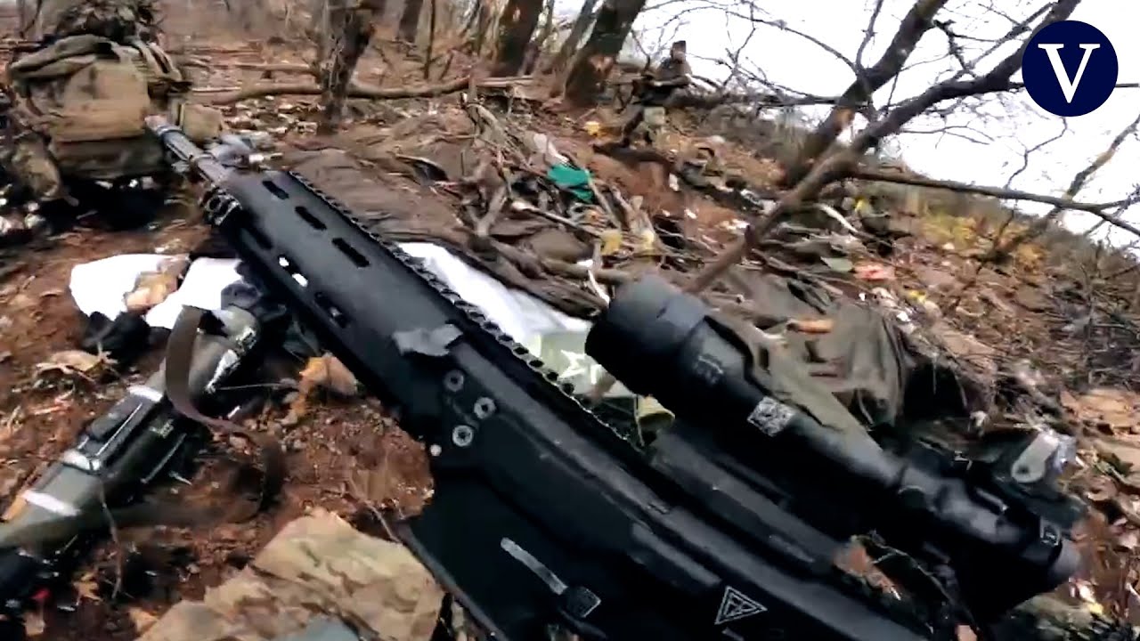 Un combatiente voluntario francés graba en primera persona un asalto a una posición rusa